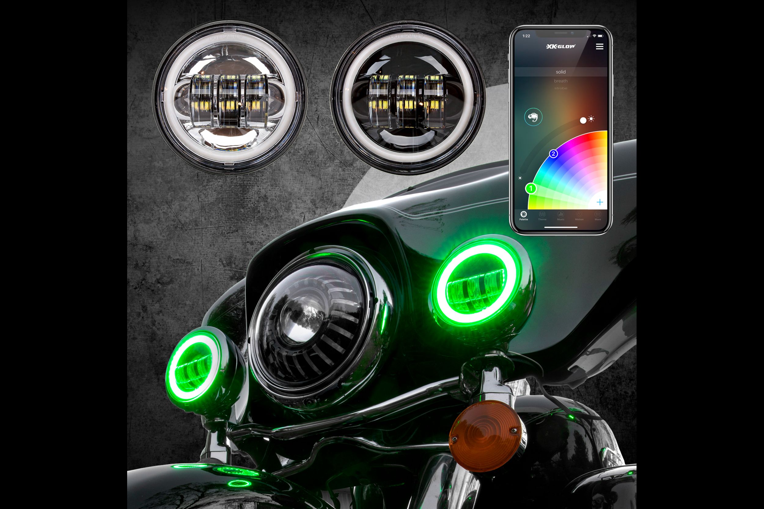 XKGlow XKChrome: RGB Harley Running Lights | TRS